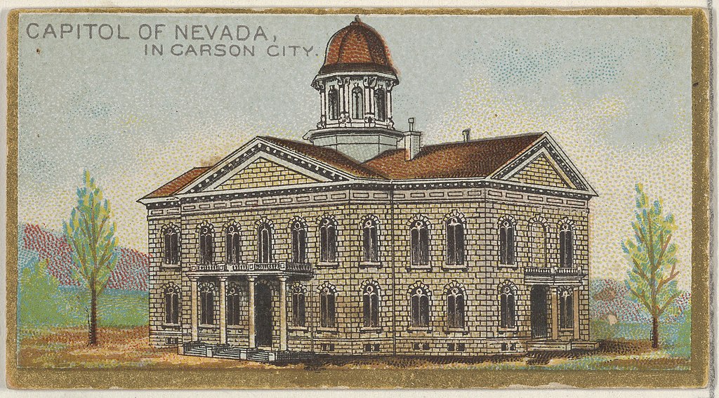 Old Drawing Capitol of Nevada (1889)