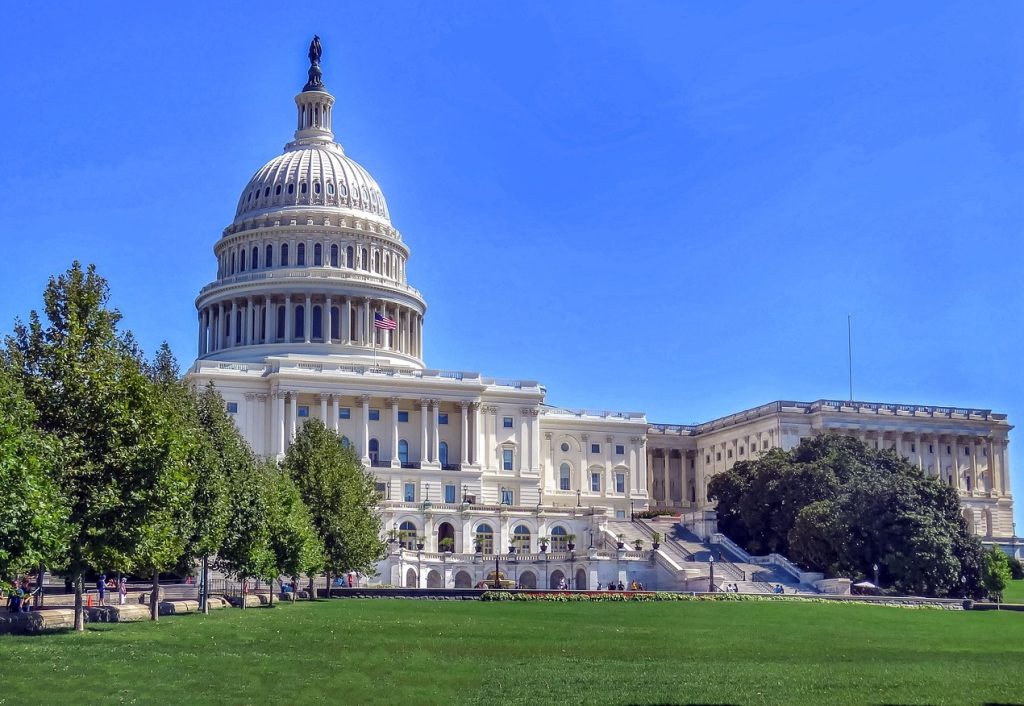 Capitol building of US congress
