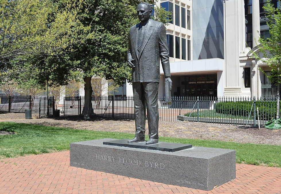 Harry Flood Byrd statue in Virginia capitol Complex